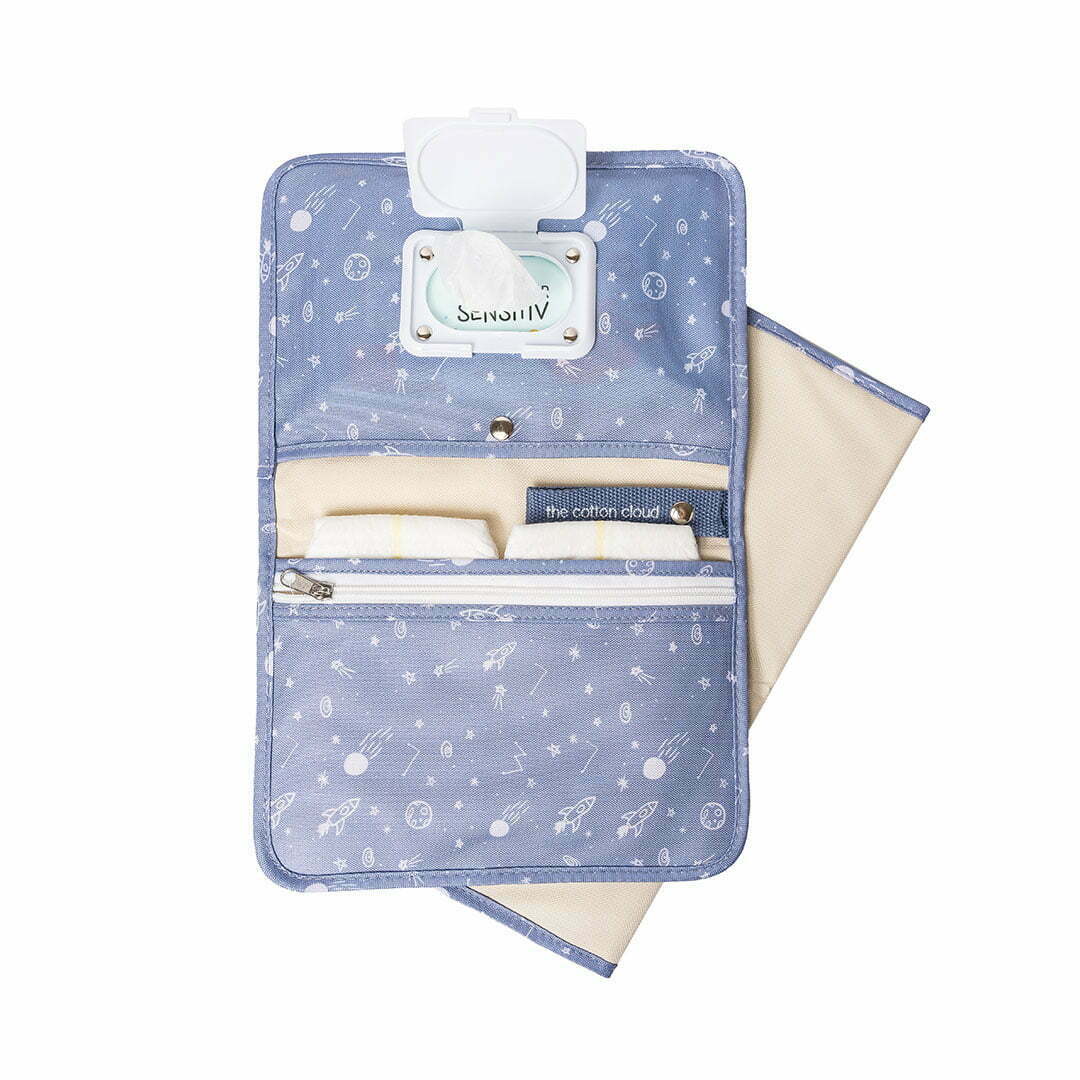 Diaper Bag and Changing Pad in Cosmic from The Cotton Cloud