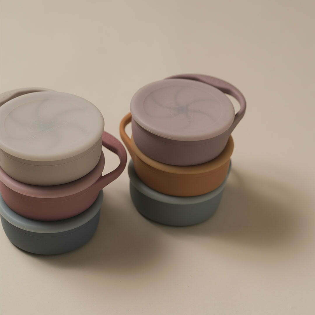 Silicon Snack Cup in Dusty Pink from The Cotton Cloud