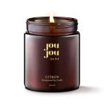 Citron Soy Candle Jou Jou with flame