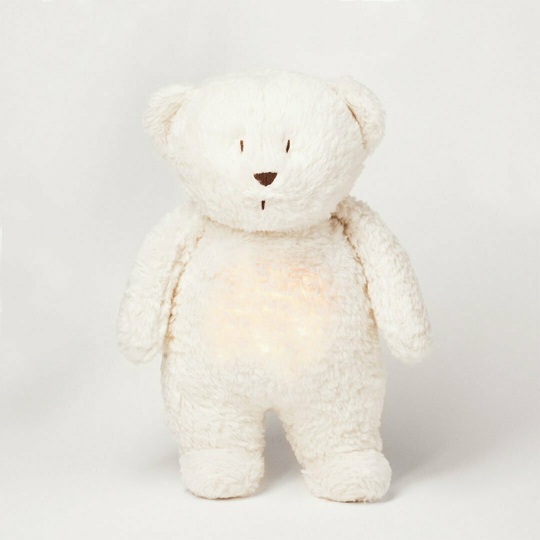 Moonie Organic Humming Bear with Lamp and pink noise and cry detector in Polar