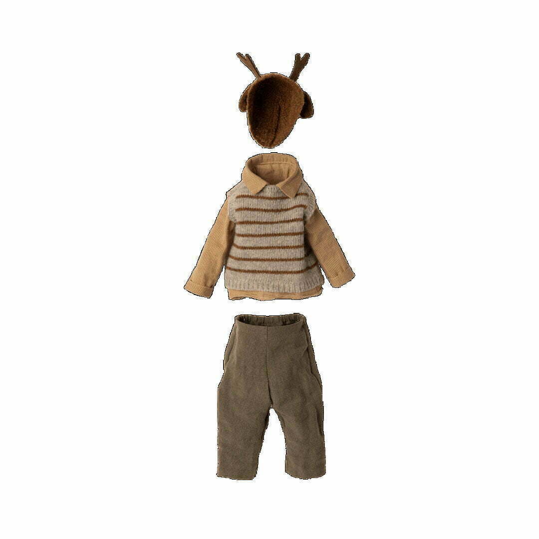 Maxi Mouse Boy dress in brown shades from Maileg