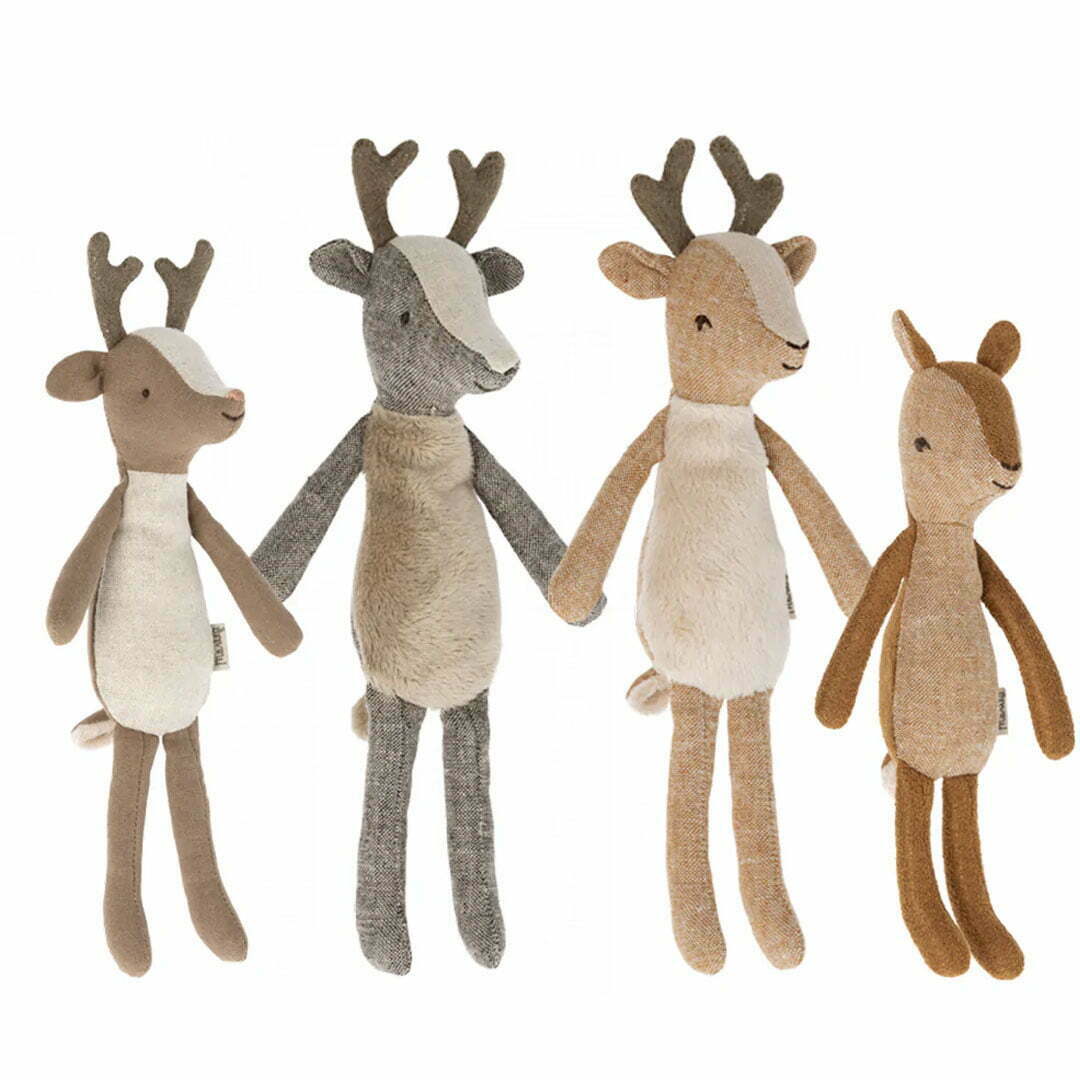 Maileg Deer Mother soft toy with family