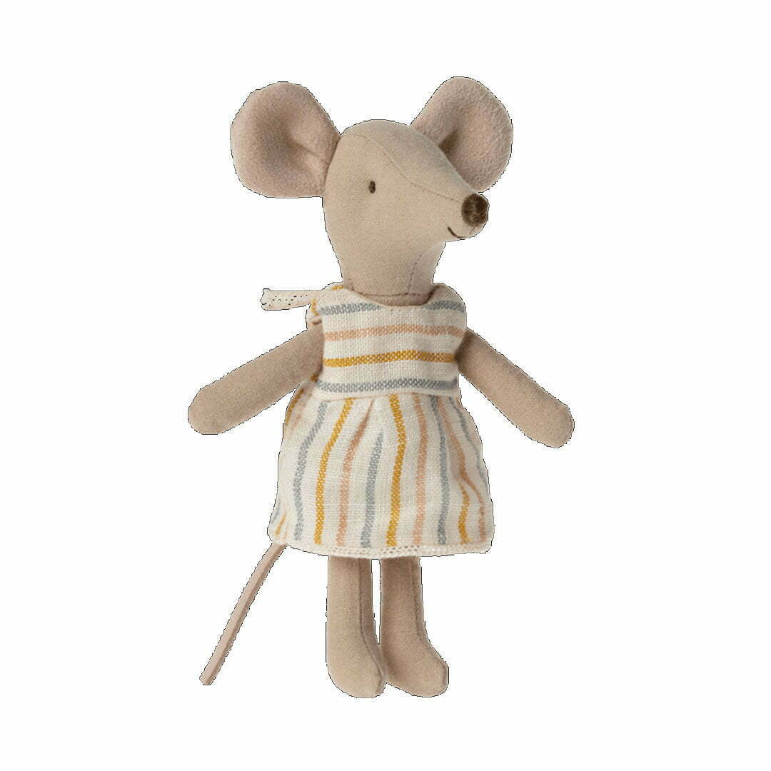 Mouse Big Sister from Maileg with a natural dress
