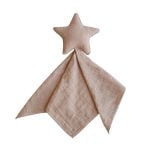 organic lovey blanket muslin star in natural from mushie
