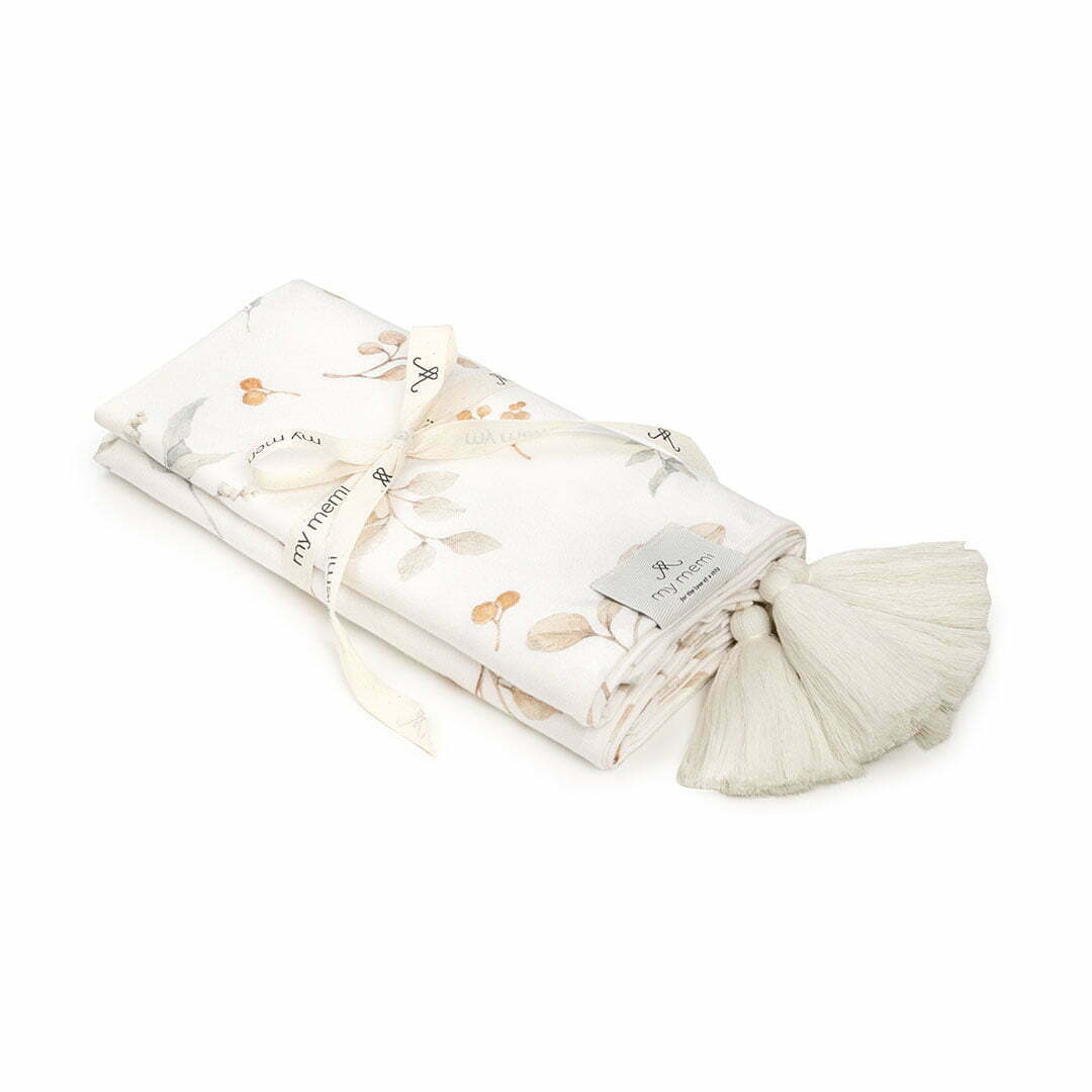 Bamboo Swaddle Blanket 100x120 in boho nature from My Memi