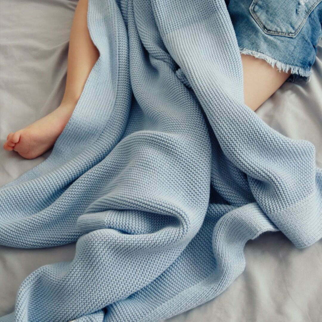 My Memi Bamboo Blanket 80x100 in Baby Blue